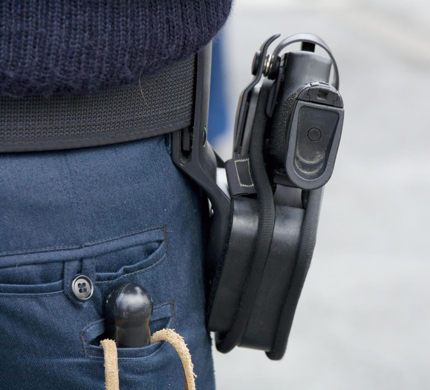 Gun in a holster