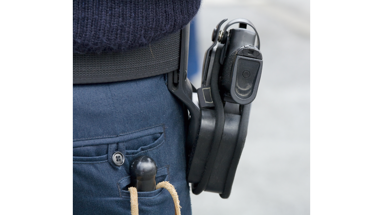 Gun in a holster