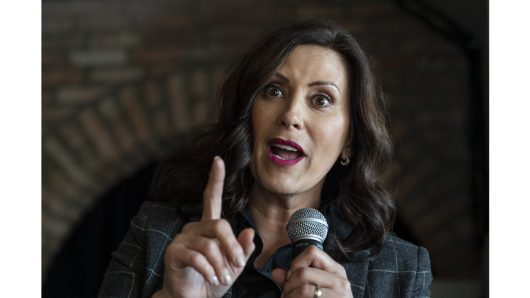 Michigan Governor Whitmer Campaigns For Re-Election In Pontiac