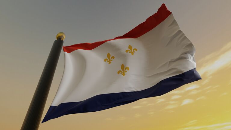 Flag of New Orleans, Louisiana, USA