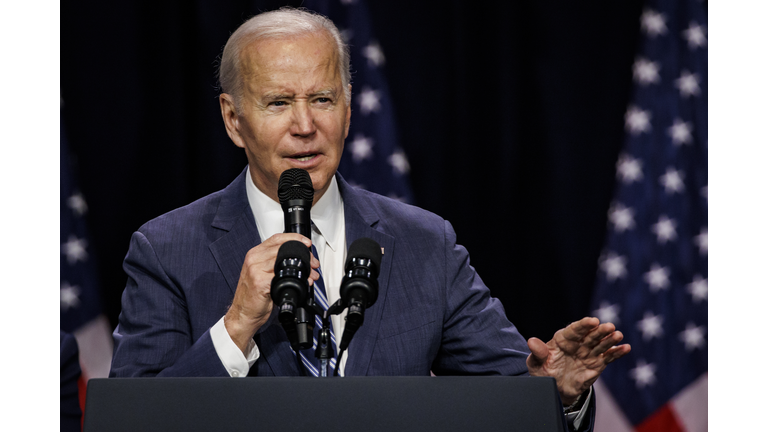 President Biden And Vice President Harris Speak At DNC Event In Washington, DC
