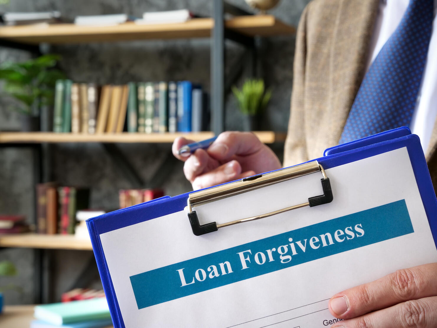 A Manager and loan forgiveness application form.