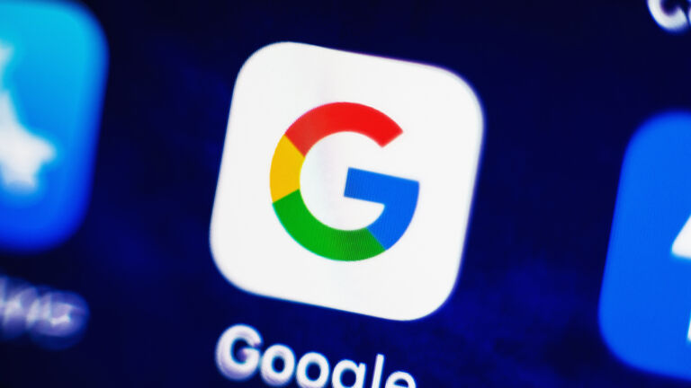 Google App Icon on smartphone screen