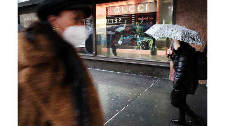 New York City Experiences Wintry Mix As Storm System Passes Through Northeast