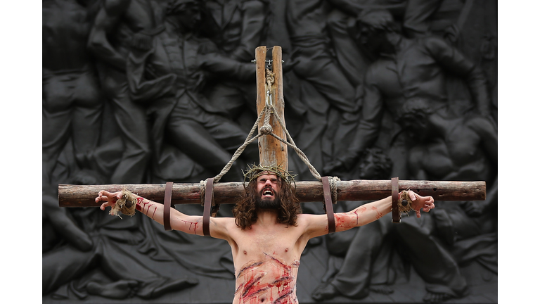 Actors Perform The Passion Of Jesus At Trafalgar Square On Good Friday