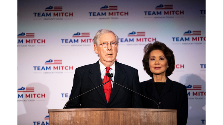 Sen. Mitch McConnell Holds Election Night Event In Louisville