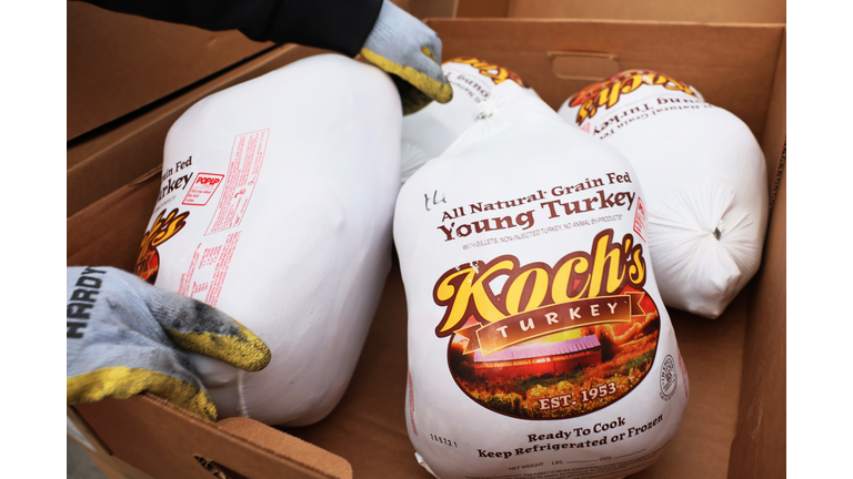 Thanksgiving Turkeys Are Distributed To Those In Need In Brooklyn