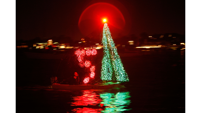 Boats And Yachts Take Part In The Newport Beach Christmas Boat Parade