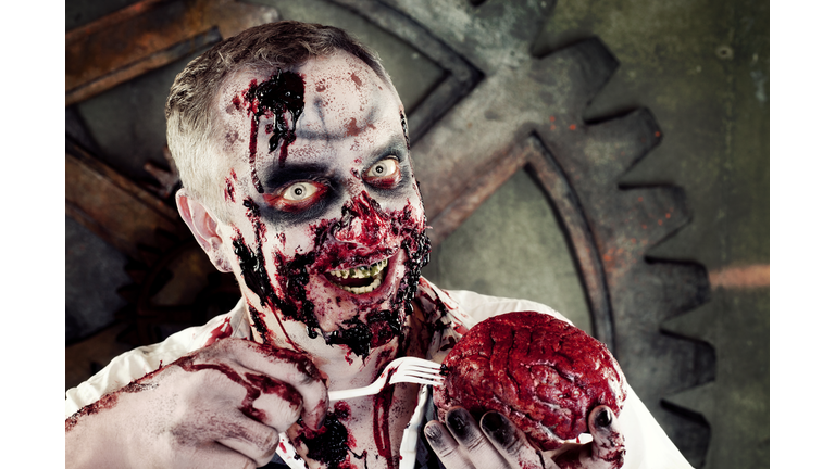 Bloody Zombie Eating Brains