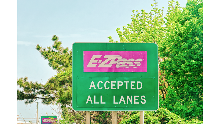 EZ Pass Road indicator plate New Jersey