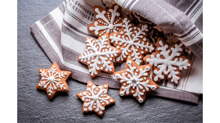 gingerbread cookies on napkin