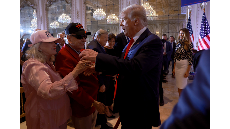 Former U.S. President Donald Trump  Makes An Announcement At His Florida Home