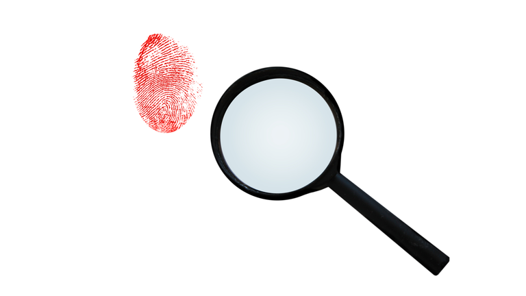 human fingerprints, personality identification concept