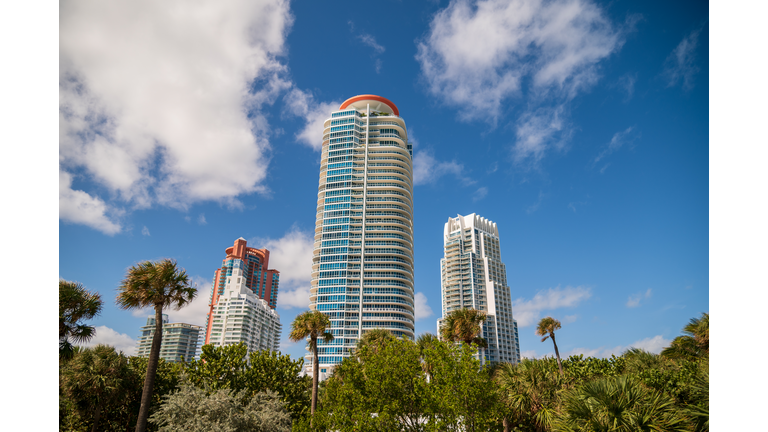 Low Angle View Of Modern Buildings Against Sky