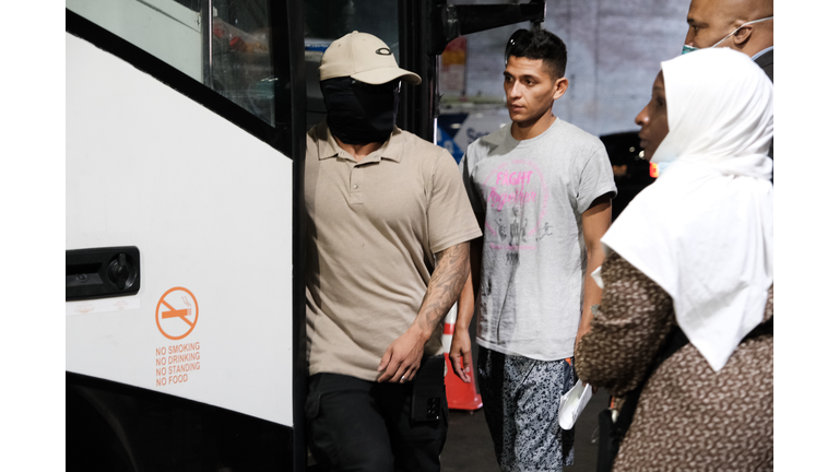 Migrants Bussed From Texas Arrive In New York City