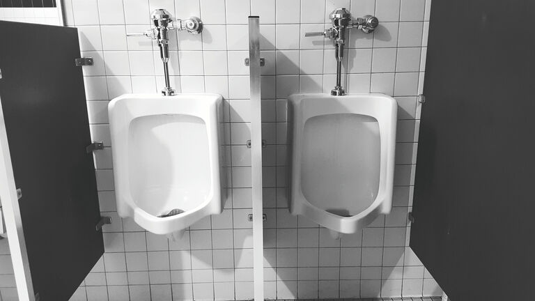 Urinals In Public Restroom