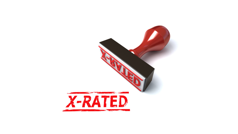 x-rated rubber stamp 3d illustration