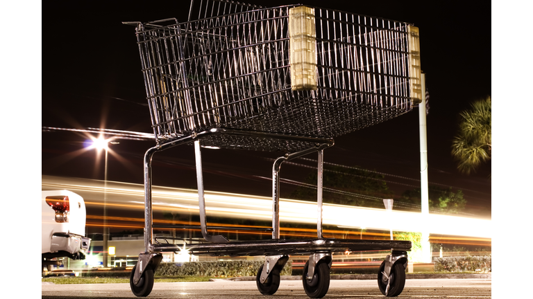 Shopping Cart at a Parking Lot