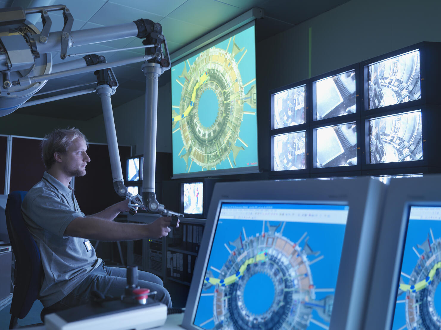 Fusion Reactor Scientist At Work