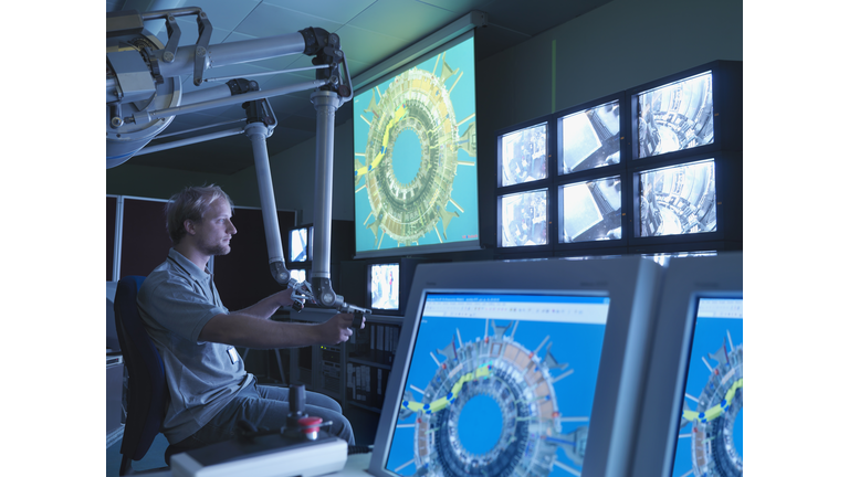 Fusion Reactor Scientist At Work