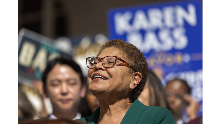 Los Angeles Mayor-Elect Karen Bass Holds News Conference After Election Win