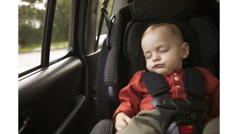 Sleeping Baby in Car Seat