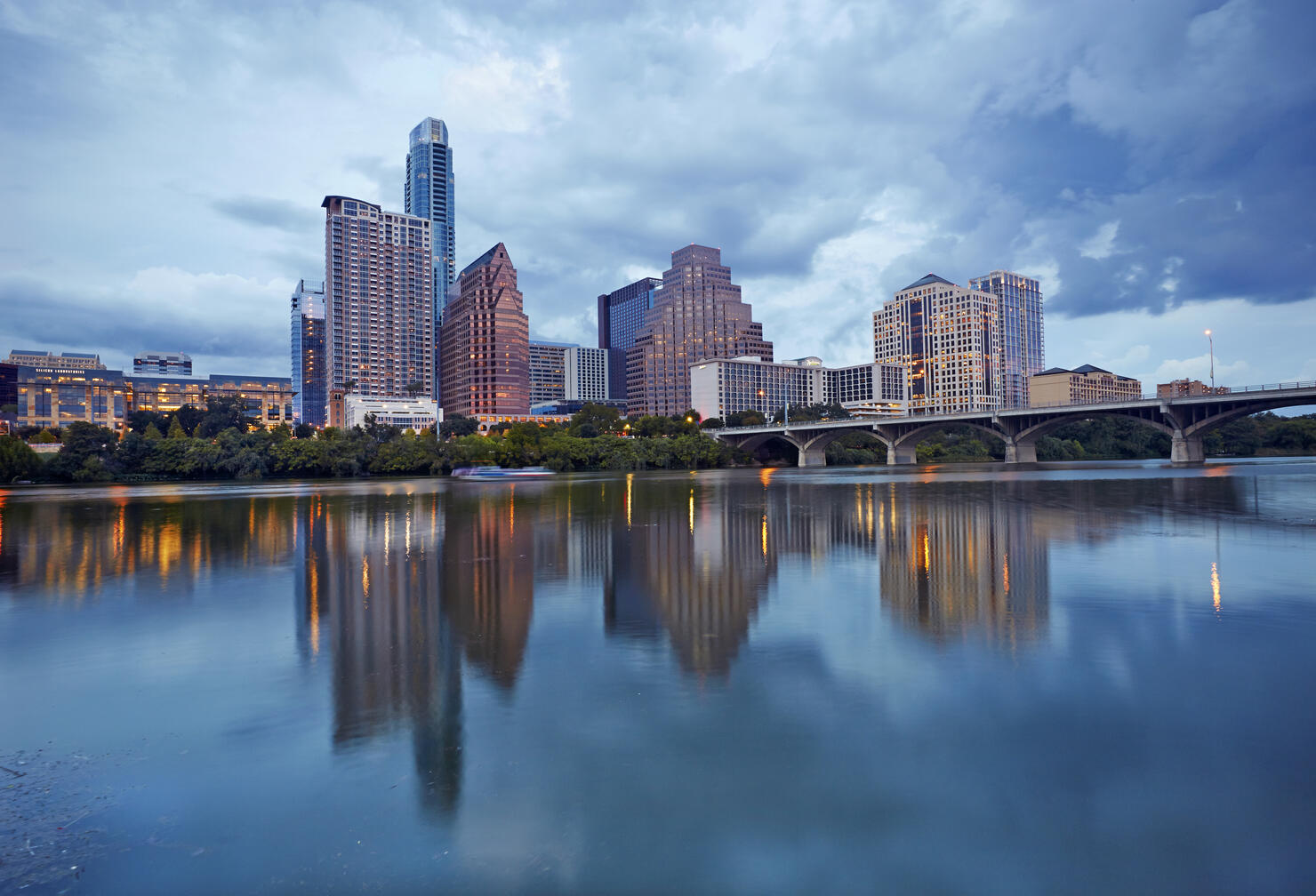 Cityscape of Downtown Austin and Colerado river