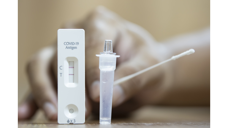 People with COVID-19 sound use COVID antigen test kits to check for infection so they can be treated if they're positive. And if the test result is negative, it's safe.