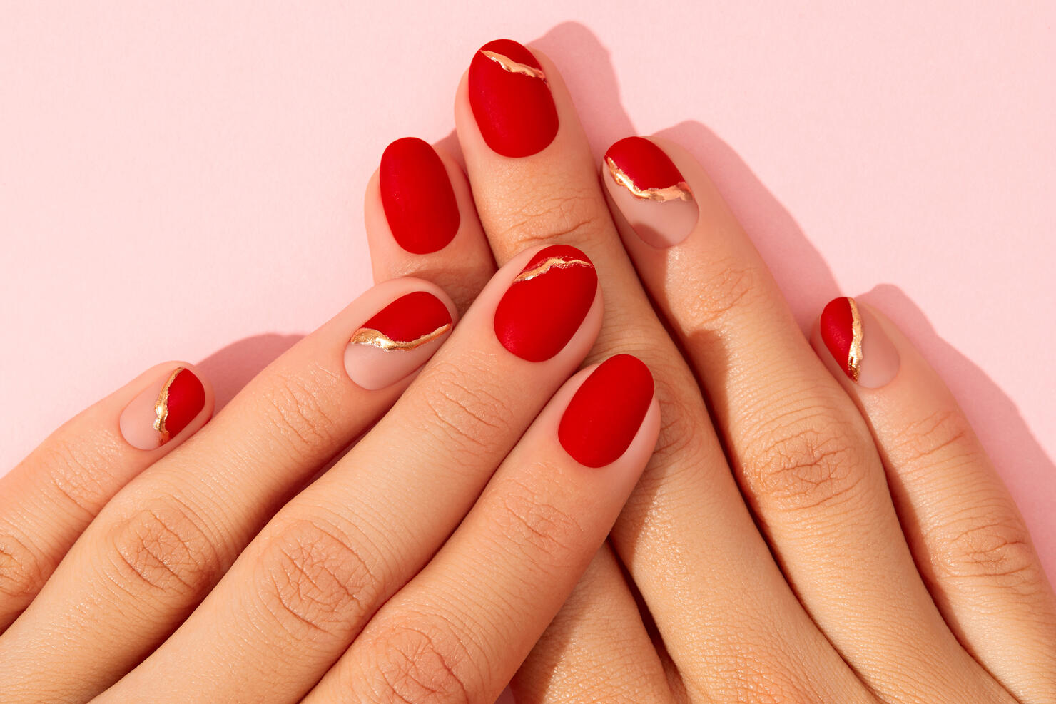 This is an elegant design in red and gold that will fit any occasion.