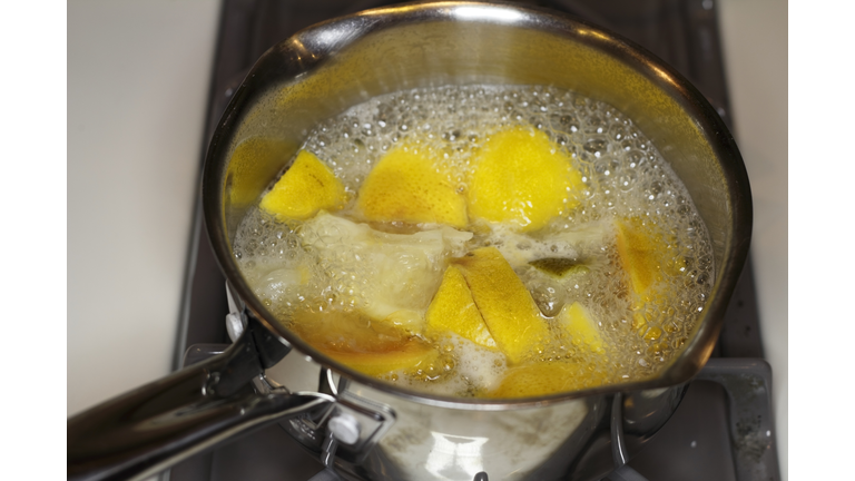 Citrus Simmering on Stove