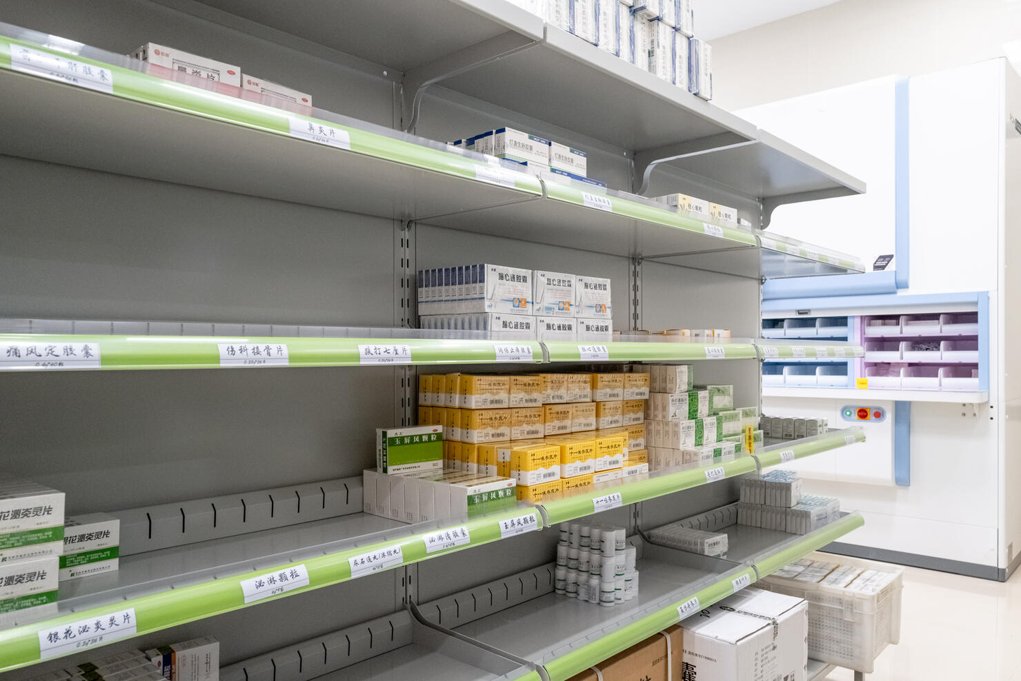 Warehouse in hospital pharmacy