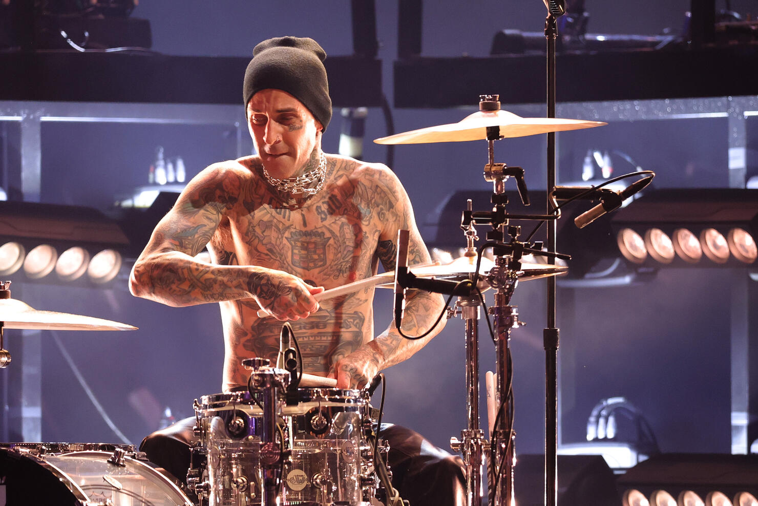 Travis Barker Proves He Can Drum To Anything In New Video iHeart