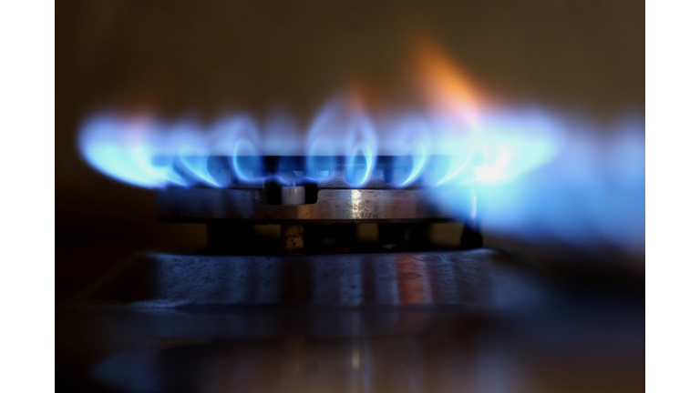 Blue Flame Of Gas Stove Burner