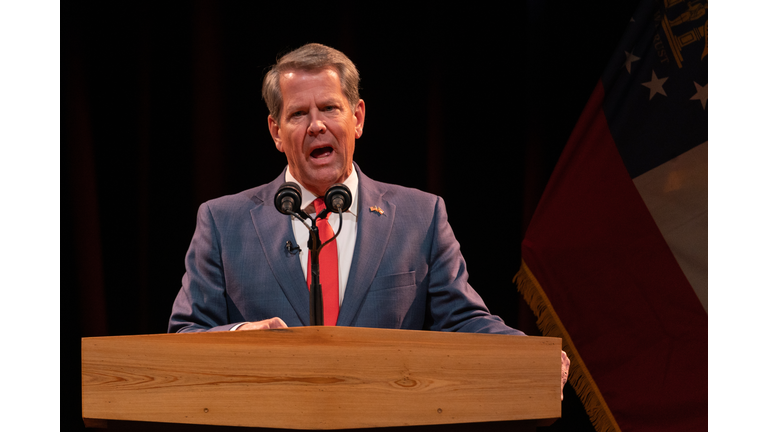 Governor Of Georgia Brian Kemp Holds His Election Night Watch Party In Atlanta