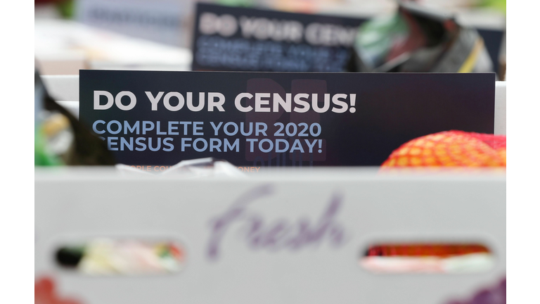 Los Angeles Food Bank Distributes Food Supplies And Census Information