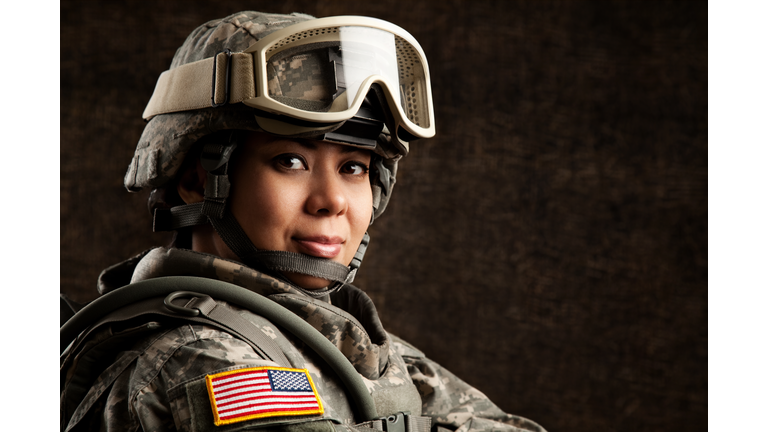 Portrait of a Female US Military Soldier