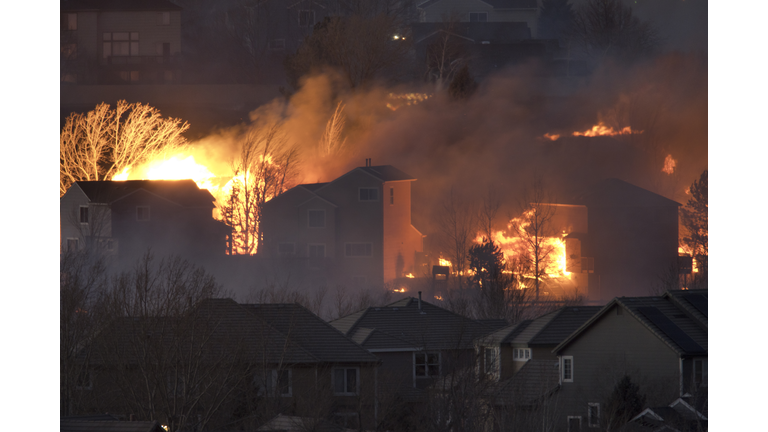 Apocalyptic wild fires burn grasslands Superior homes in Marshall fire outside Boulder Colorado