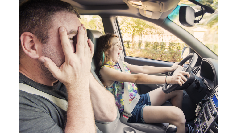 Father's Worst Nightmare Driving Daughter Crashing Car