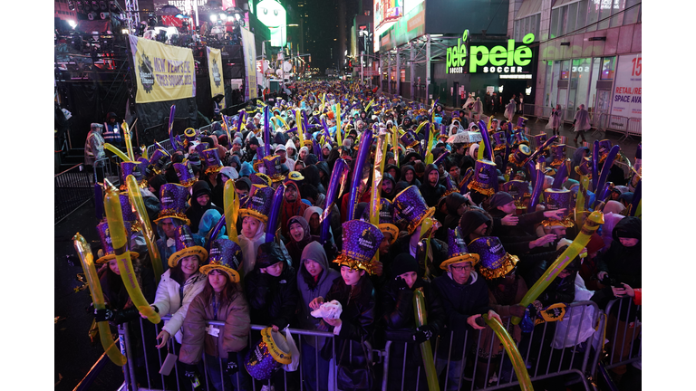 Revelers Celebrate The New Year In New Yorks Time Square