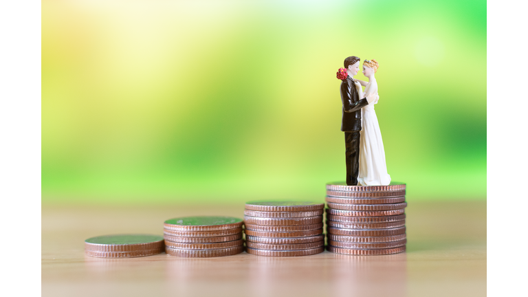 Financial save money for wedding. Prepare for marriage expenses