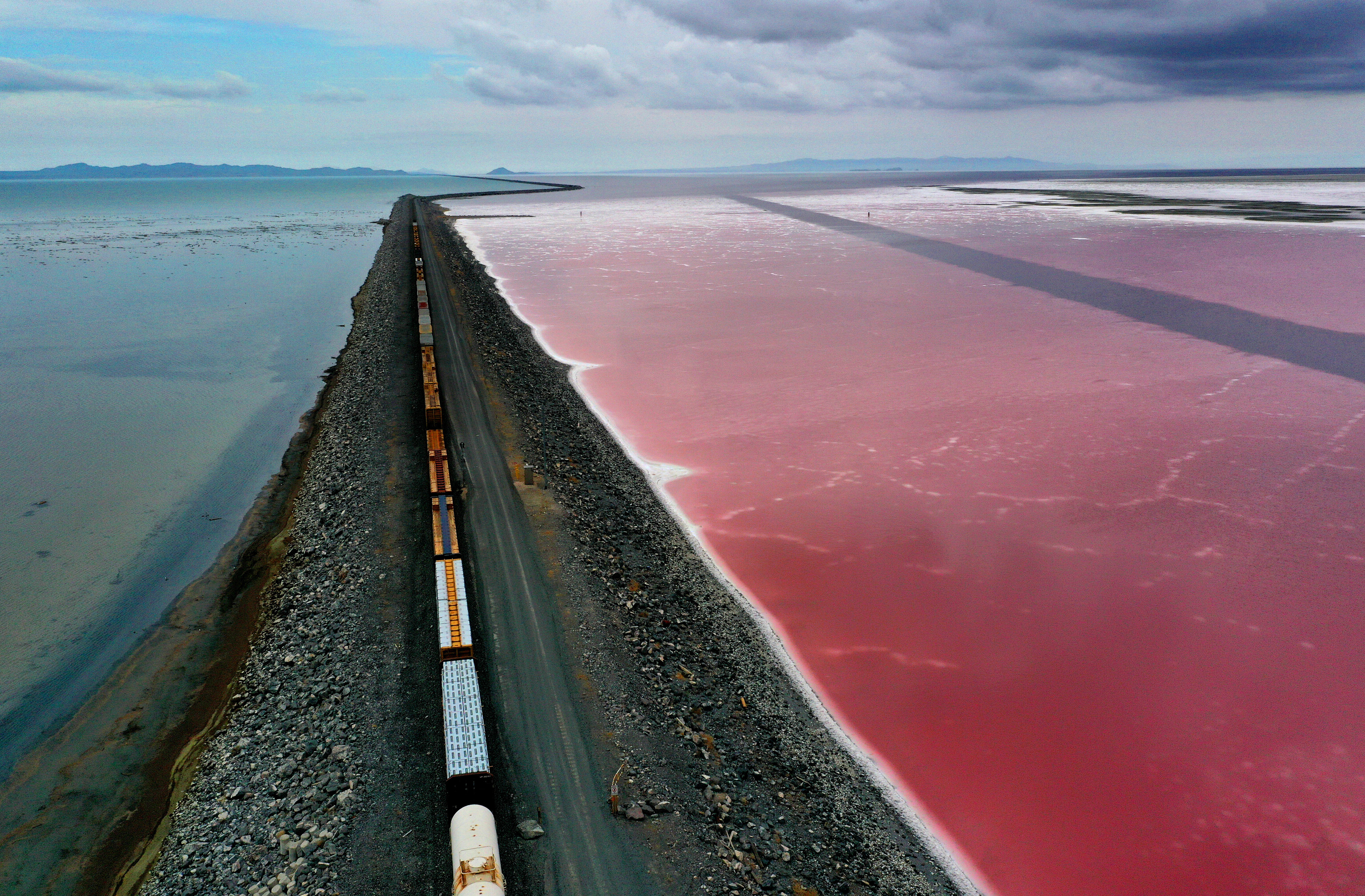 Where to find the Pink Water at The Great Salt Lake