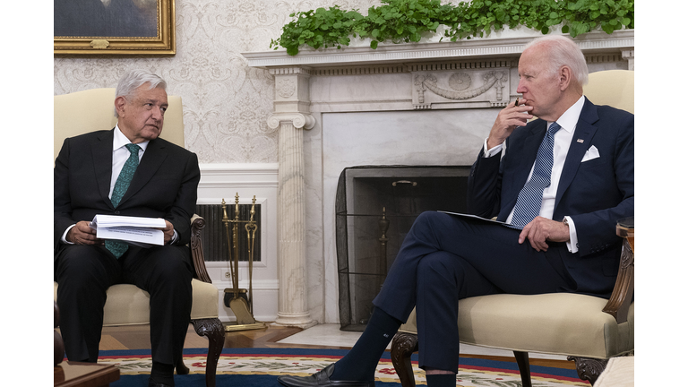 President Biden Meets With Mexican President Obrador In The Oval Office