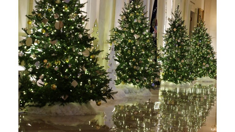 White House Holds A Media Preview For Their Holiday Decorations