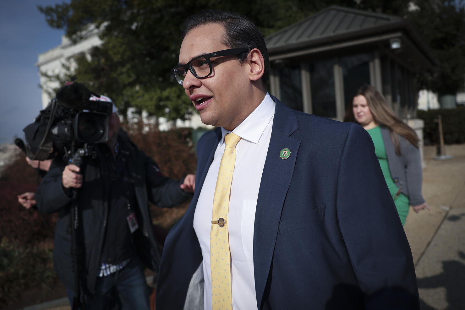 Embattled Newly Elected Rep. George Santos (R-NY) Is Sought After By Reporters On Capitol Hill