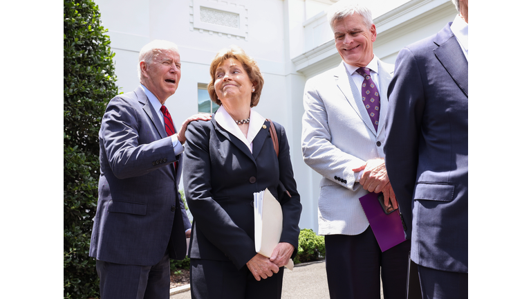 President Biden Meets With Bipartisan Group Of Senators At The White House On Infrastructure Deal