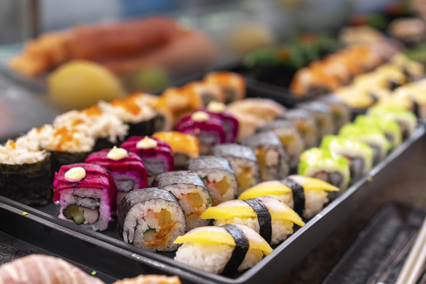 Closed-up of Sushi on the table