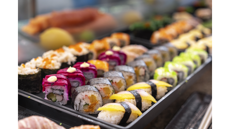 Closed-up of Sushi on the table