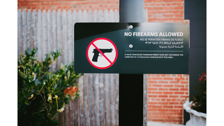 "No Firearms Allowed" Sign