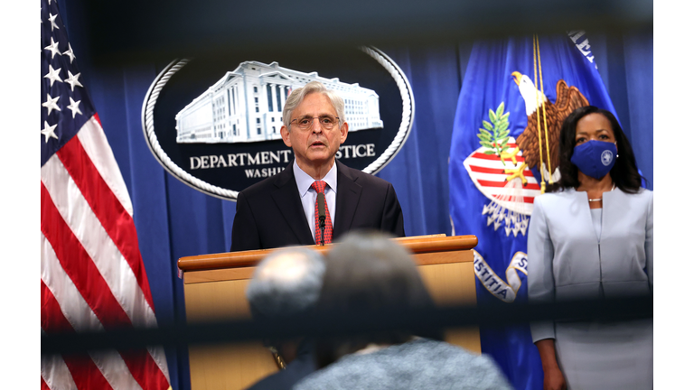 Attorney General Garland Holds  Press Conference On Civil Rights Matter At DOJ