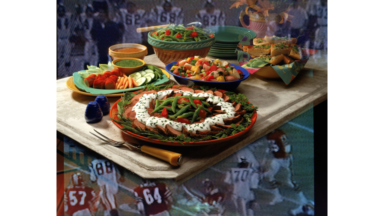Superbowl party platter and buffet